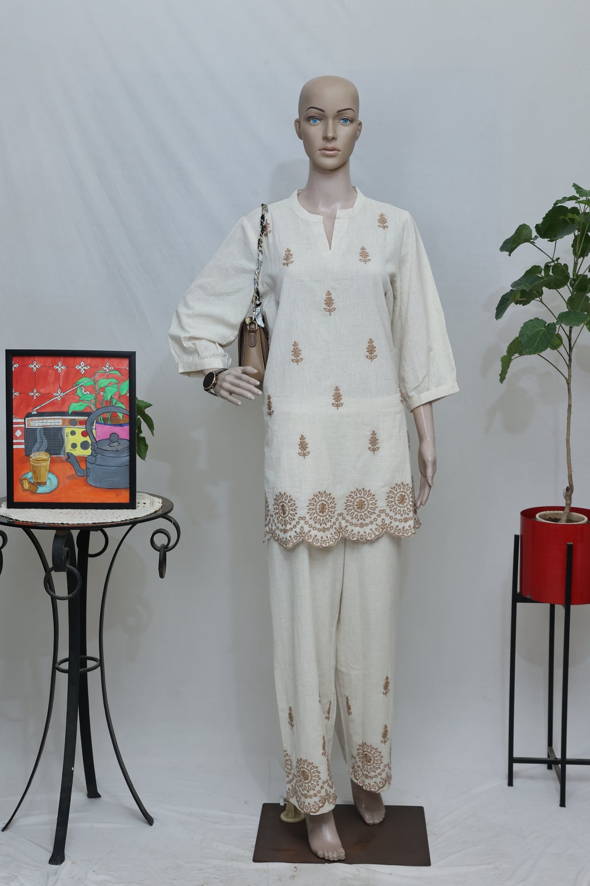 White Color Co-ord Set