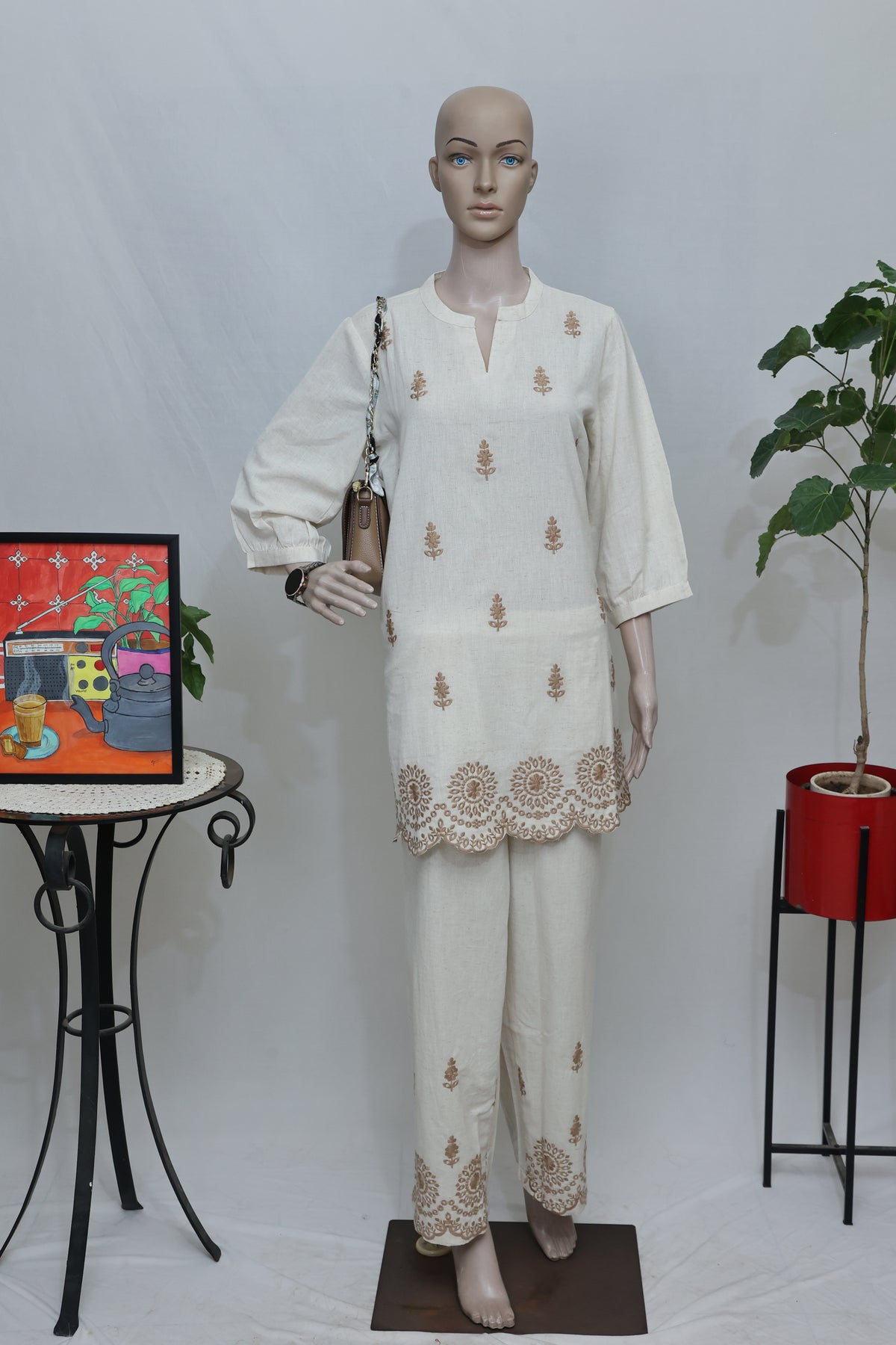 White Color Co-ord Set