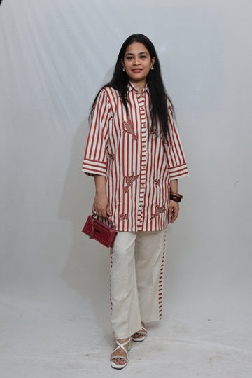 Red & White Co-ord Set